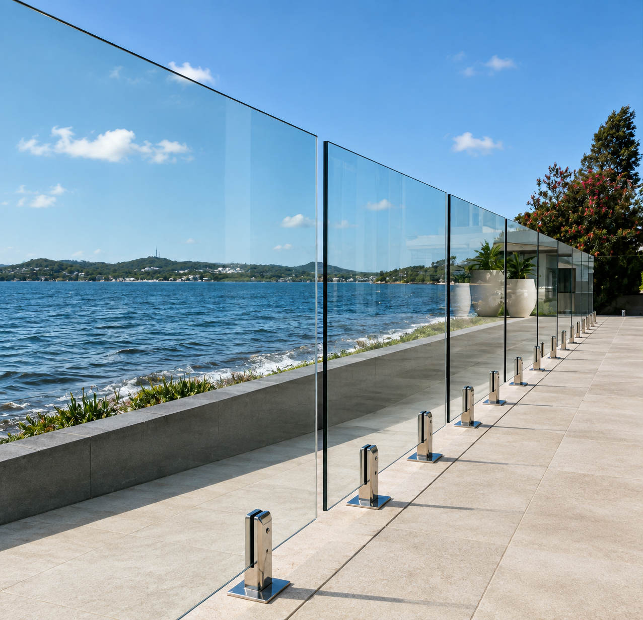 Frameless glass railing application